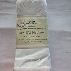 RESTAURANT - COMMERCIAL QUALITY SET OF 12 NAPKINS (NWT)